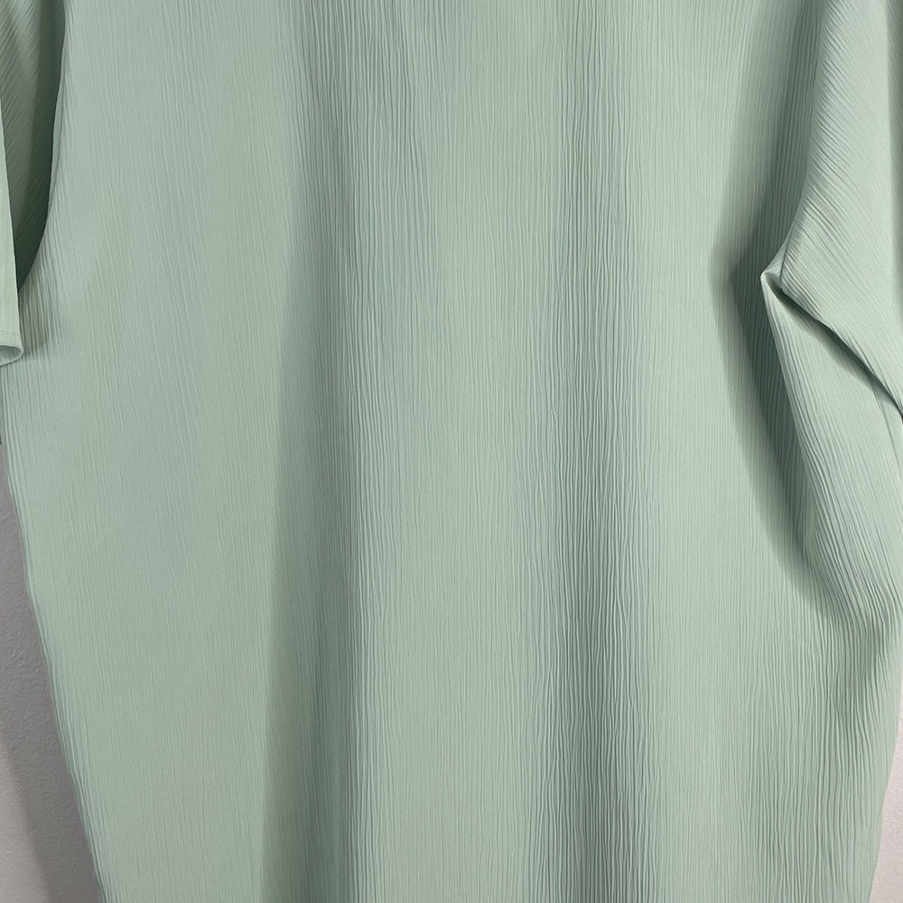 Vintage Minimalist Button Up Top Womens XLarge Sage Green Neutral Career Casual - Picture 14 of 15